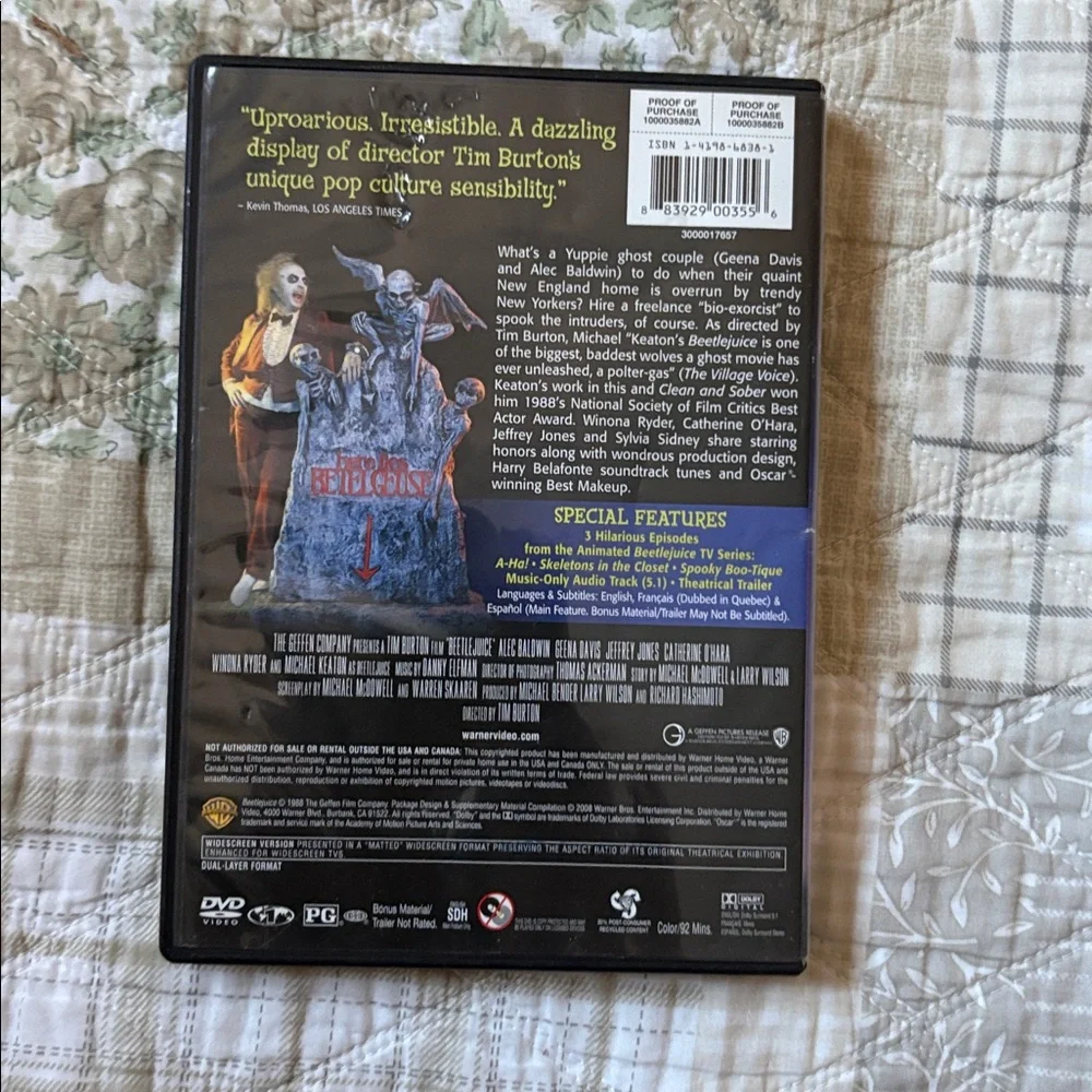 Beetlejuice 20th Anniversary Deluxe Edition DVD